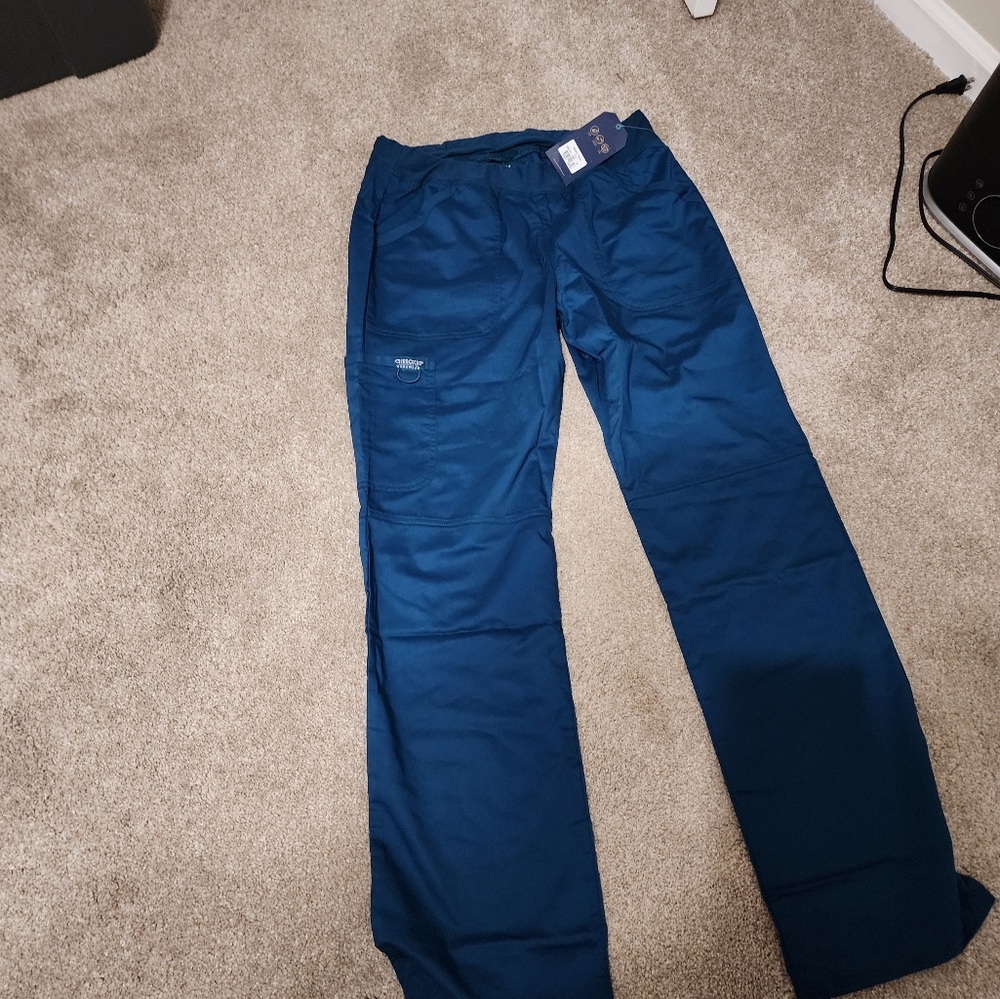 Cherokee womens scrub pants size medium TALL teal blue.  never worn